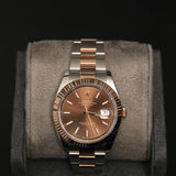 Datejust 41 Choco Index Dial Oyster Two Tone 126331
