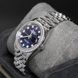 DateJust 36 Bright Blue Dial Diamond 10 Diamond Bezel 126284RBR