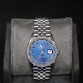 DateJust 36 Bright Blue Dial Diamond 10 Diamond Bezel 126284RBR