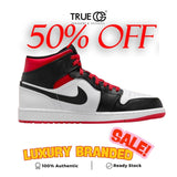 Air Jordan 1 Mid White Gym Red Black