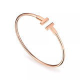 Tiffany T Wire Bracelet in Rose Gold 60010744