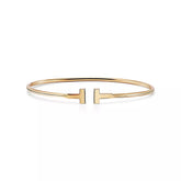 Tiffany T Narrow Wire Bracelet in Yellow Gold 60010764