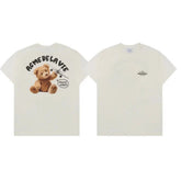 Acme De La Vie ADLV World Wide Airplane Bear Artwork T-shirt Over Size Cream