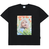 Acme De La Vie ADLV Baby Face Flower Garden Girl T-shirt Black