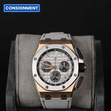 AP43 ROOC RG Grey Dial Black Chrono Grey Calfskin Strap 26420OI.OO.A015VE.01