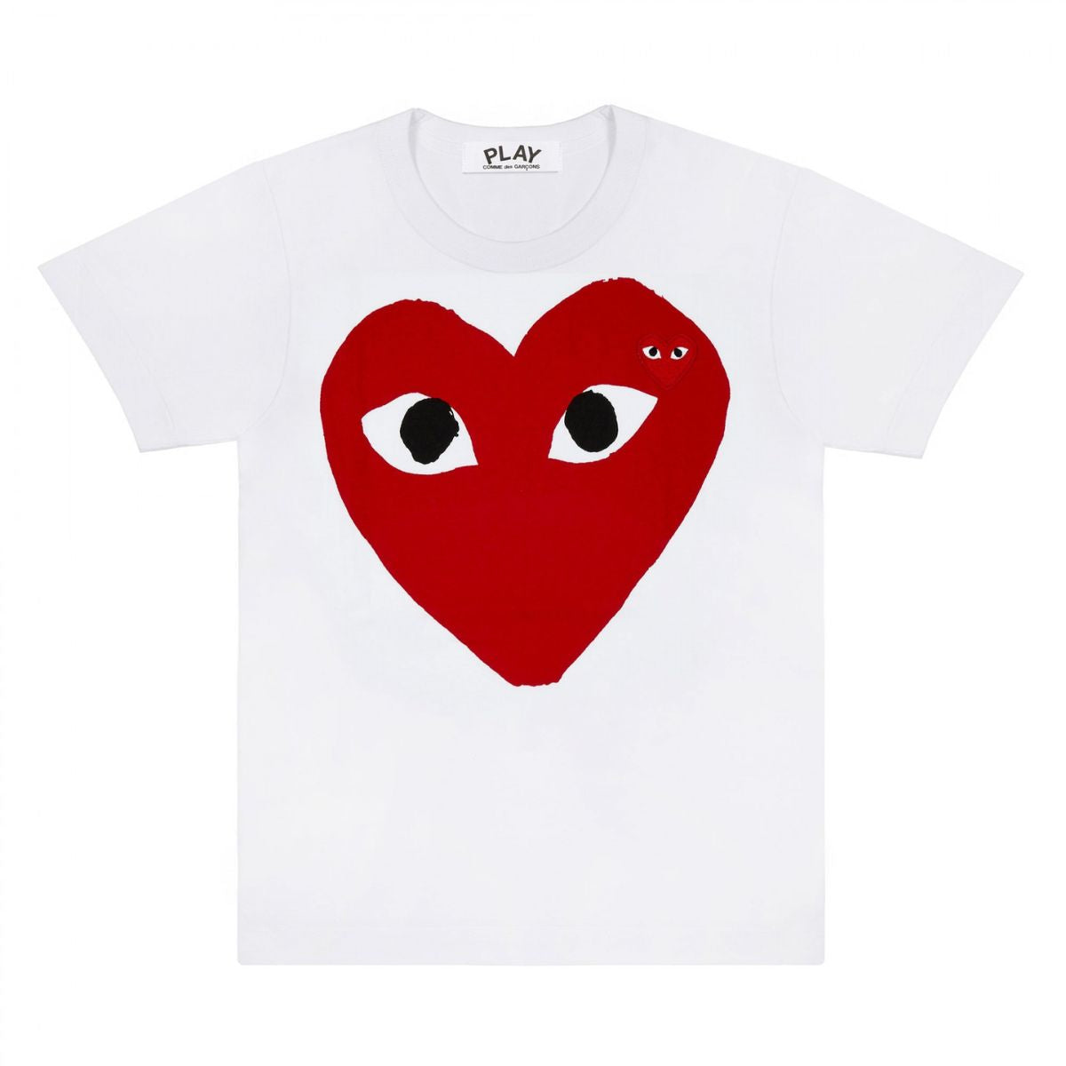 Kaos Cdg Cdg Play Red Kaos CDG PLAY HEART STRIPE WHITE BLUE