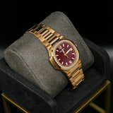 Patek Philippe Nautilus 32 Ladies RG Lacquered Purple Dial Diamond Bezel 7010/1R-013