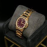 Patek Philippe Nautilus 32 Ladies RG Lacquered Purple Dial Diamond Bezel 7010/1R-013