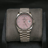 Day Date 36 WG Pink Opal Roman Diamond Dial 128239