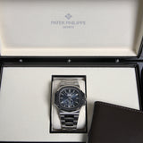 Patek Philippe Nautilus 40 Annual Calendar Moon Phases Black Blue Dial 5726/1A-014