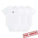 Kith Baby 3-Pack Short Sleeve Bodysuit White