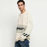 Off White Cotton Crewneck