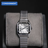 Cartier 27 Santos Small Silver Dial WSSA0082