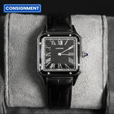 Cartier 43 Santos Dumont Large Black Dial WSSA0046