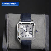 Cartier 47 Santos Dumont Extra Large Silver Dial WSSA0032