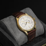Patek Philippe Complications Chronograph YG Silver Dial Brown Leather 5170J-001