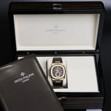 Patek Philippe Nautilus 40 RG Chronograph Date Brown Dial Alligator 5980R-001