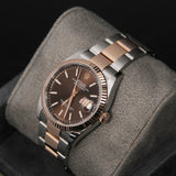 Date Just 36 Choco Index Dial Oyster Two Tone 126231