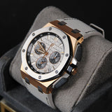 AP43 ROOC RG Grey Dial Black Chrono Grey Calfskin Strap 26420OI.OO.A015VE.01