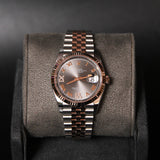 Date Just 36 Grey Dial Diamond VI IX 126231