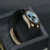Daytona YG Turquoise Blue Dial Oysterflex 126518LN