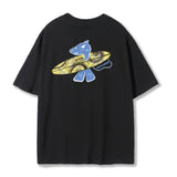 Fier De Moi Surfing Shark T-Shirt Black