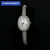 Cartier 16 Baignoire WG Mini Full Diamond White Dial HPI01773