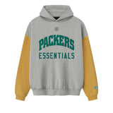 Fear Of God Essentials Packers Sport Hoodie Concrete Heather Canyon