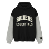Fear Of God Essentials Raiders Sport Hoodie Black Concrete Heather