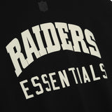 Fear Of God Essentials Raiders Sport Hoodie Black Concrete Heather