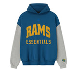 Fear Of God Essentials Rams Sport Hoodie Blue Sapphire Concrete Heather