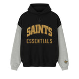 Fear Of God Essentials Saints Sport Hoodie Black Concrete Heather