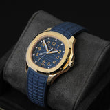 Patek Philippe Aquanaut 38 Travel Time RG Opaline Blue Gray Dial 5269R-001