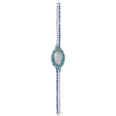 Cartier Baignoire Jewellery Watch Mini White Gold Diamonds Sapphires Emeralds Blue Tourmalines HPI01570