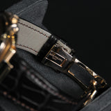 Patek Philippe Nautilus 40 RG Chronograph Date Brown Dial Alligator 5980R-001