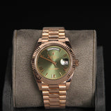 Daydate 36 RG Olive Roman Dial 128235
