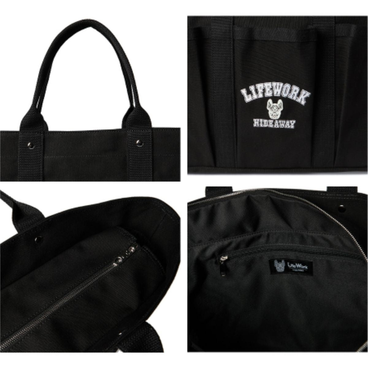 LifeWork Arch Logo Canvas Tote Bag Black LifeWork Arch Logo Canvas Tote Bag Black