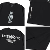 LifeWork Grain Figure Hipdog T-Shirt Black