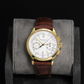 Patek Philippe Complications Chronograph YG Silver Dial Brown Leather 5170J-001