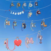 Pop Mart Labubu The Monsters Pin for Love Series Letter Pendant
