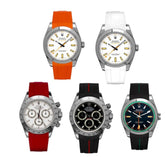 Rubber B Strap M103CD GMT Master II Daytona Steel Clasp