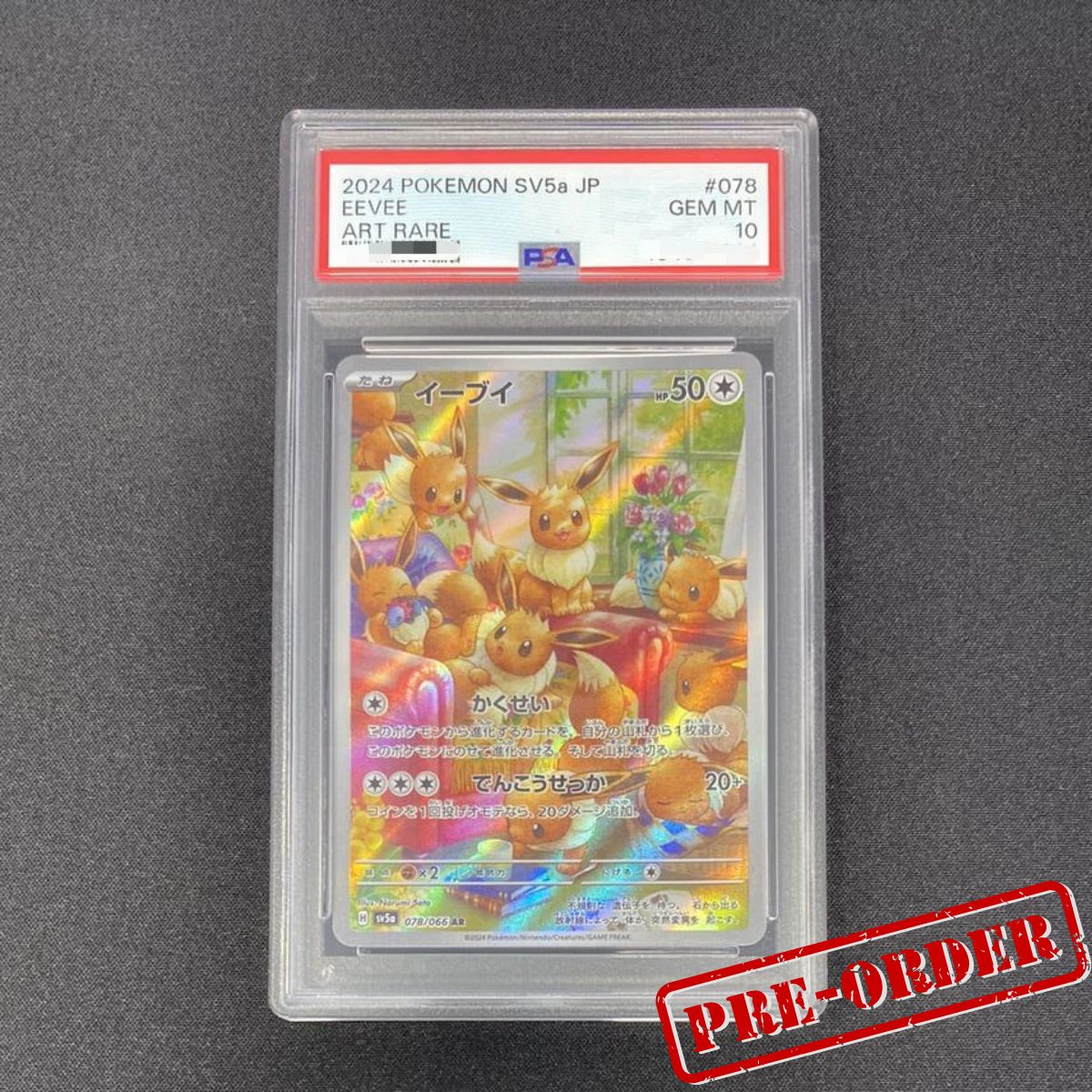 Pokemon Card TCG PSA 10 Eevee AR 078/066 SV5a Crimson Haze Japanese – True  OG