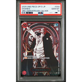 One Piece PSA 10 OP09-004 Shanks Silver Background SR-SPC