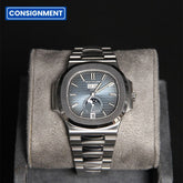 Patek Philippe Nautilus 40 Annual Calendar Moon Phases Black Blue Dial 5726/1A-014