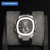 Patek Philippe Nautilus 40 Annual Calendar Moon Phases Alligator Strap 5726A-001