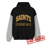 Fear Of God Essentials Saints Sport Hoodie Black Concrete Heather