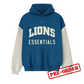 Fear Of God Essentials Lions Sport Hoodie Blue Sapphire Heather Stone