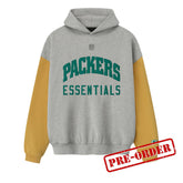 Fear Of God Essentials Packers Sport Hoodie Concrete Heather Canyon