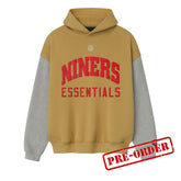 Fear Of God Essentials Forty Niners Sport Hoodie Prairie Sand Concrete Heather