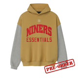 Fear Of God Essentials Forty Niners Sport Hoodie Prairie Sand Concrete Heather